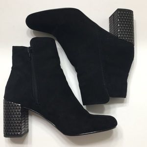Dolce, Black, Ankle Booties with Chunky Heel, SZ 9